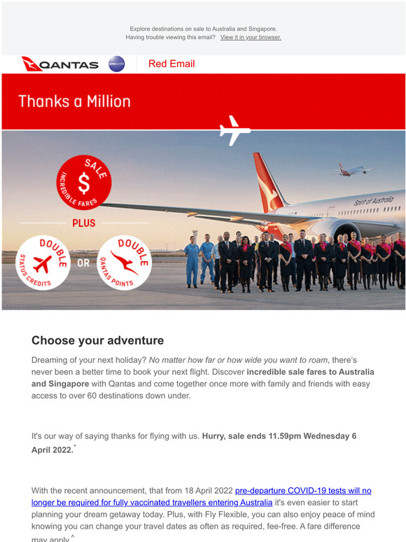 Were offering savings to say thanks a million