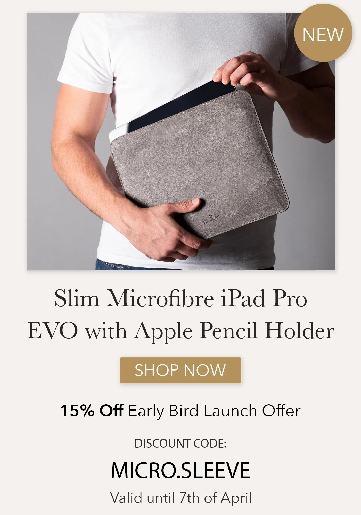 Harber London ES: NEW Slim Microfibre iPad Pro EVO with Apple