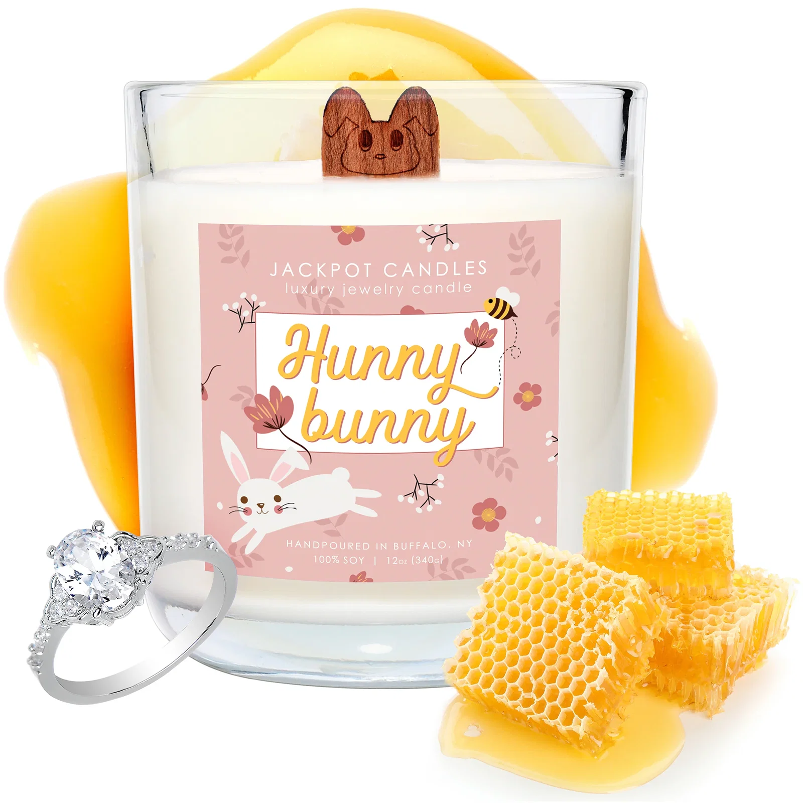Image of Hunny Bunny Candle with Jewelry Ring
