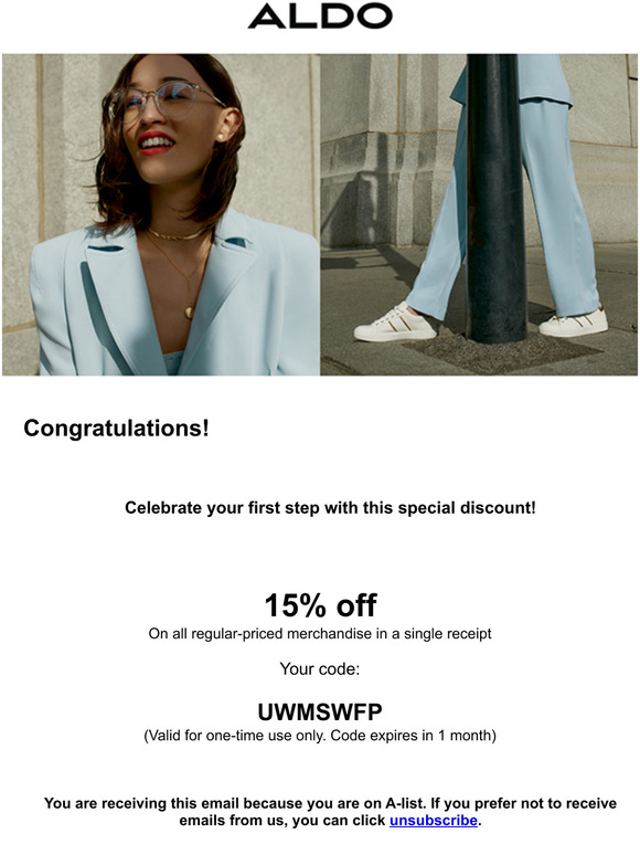 Congratulations! Enjoy 15% off on your next purchase