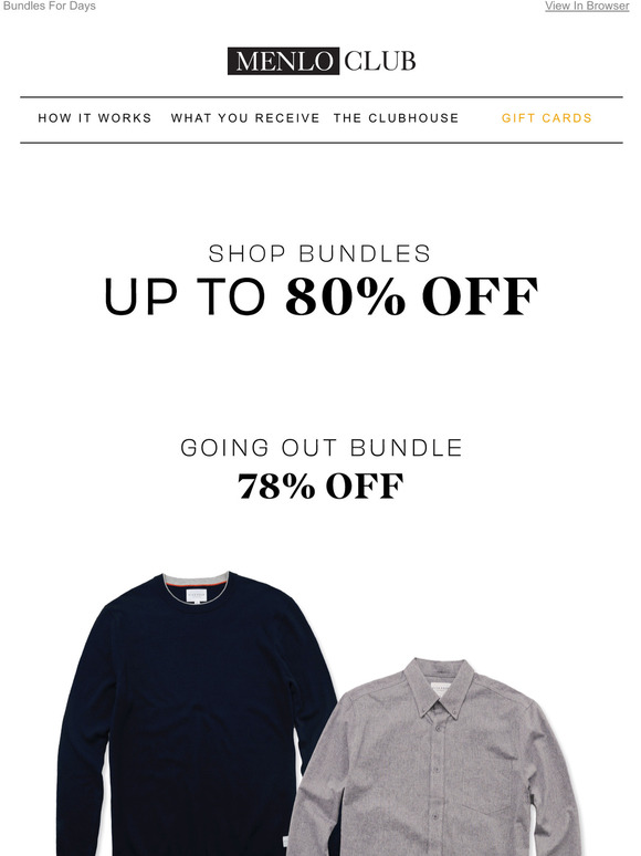 Bundle Up With 80% OFF