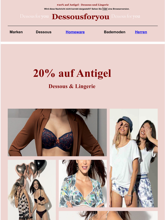 20% auf Antigel - Dessous & Lingerie