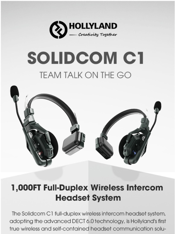NEW Solidcom C1! The Leading-edge True Wireless Intercom Headset System From Hollyland Tech