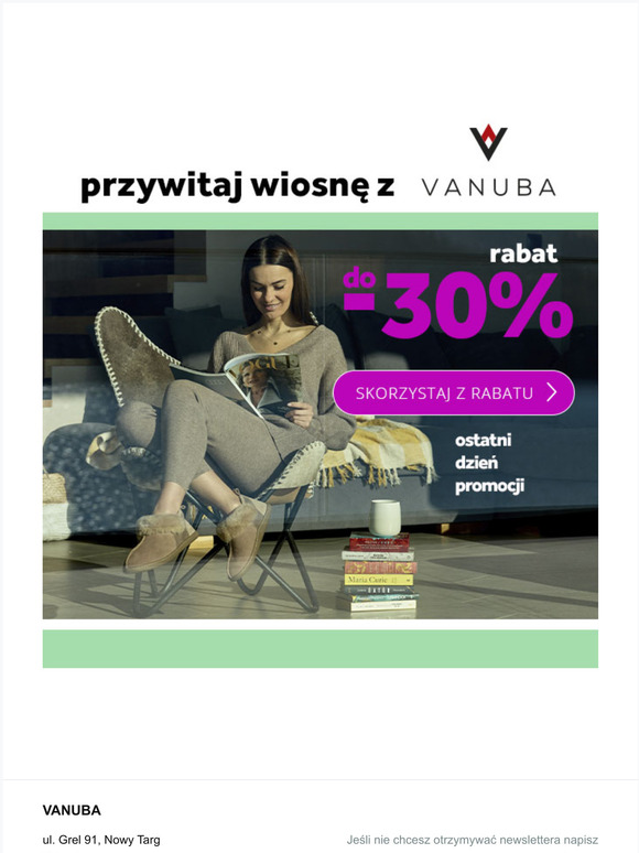 To ju ostatni dzie promocji w VANUBA do -30%