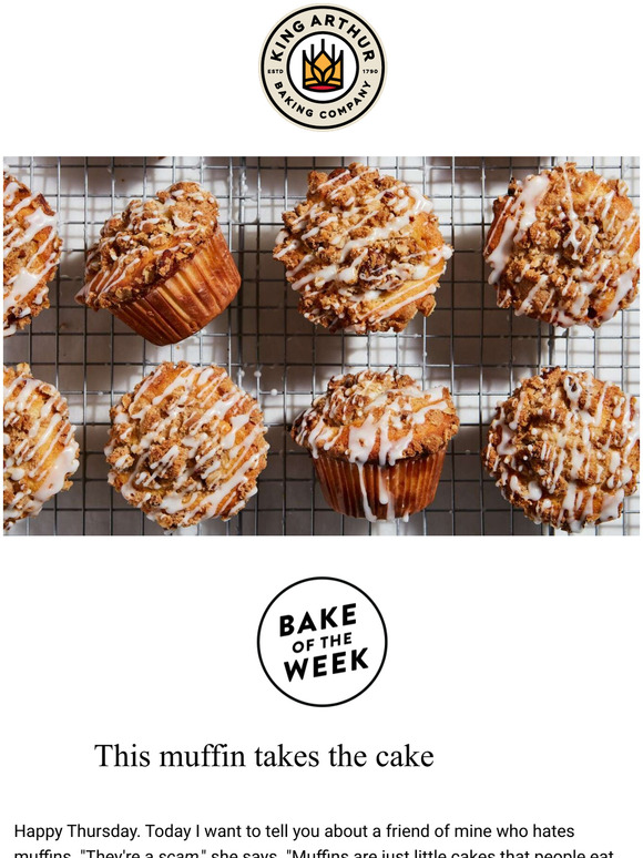 King Arthur Baking Company Stuffed Cinnamon Streusel Muffins Milled