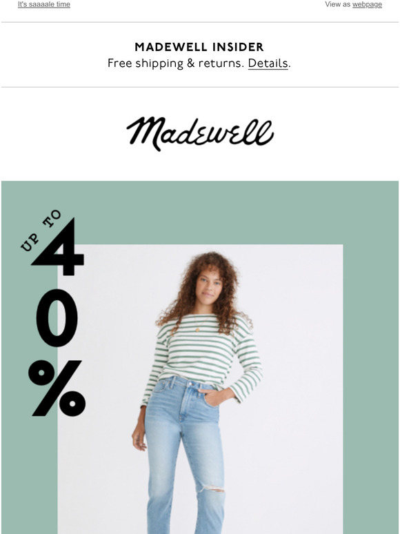 Madewell Email Newsletters Shop Sales, Discounts, and Coupon Codes