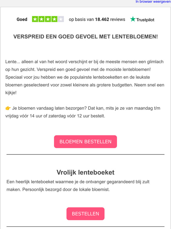 EuroFlorist NL Beste klant, dit zijn de populairste lenteboeketten! Milled