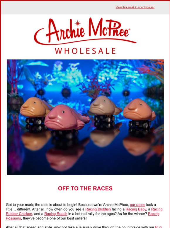 Racing Blobfish - Set of 4 – Archie McPhee