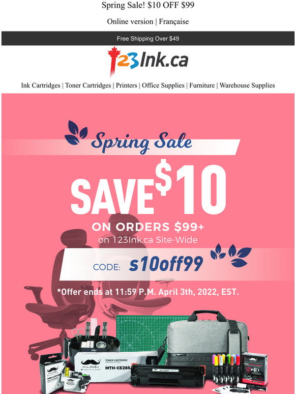 OFF on 123ink.ca Sitewide for 48H 