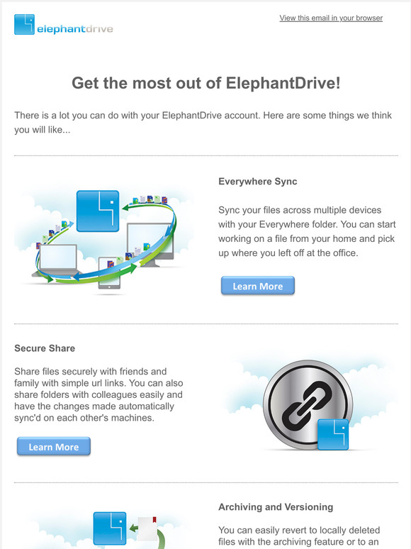 Get the most out of ElephantDrive