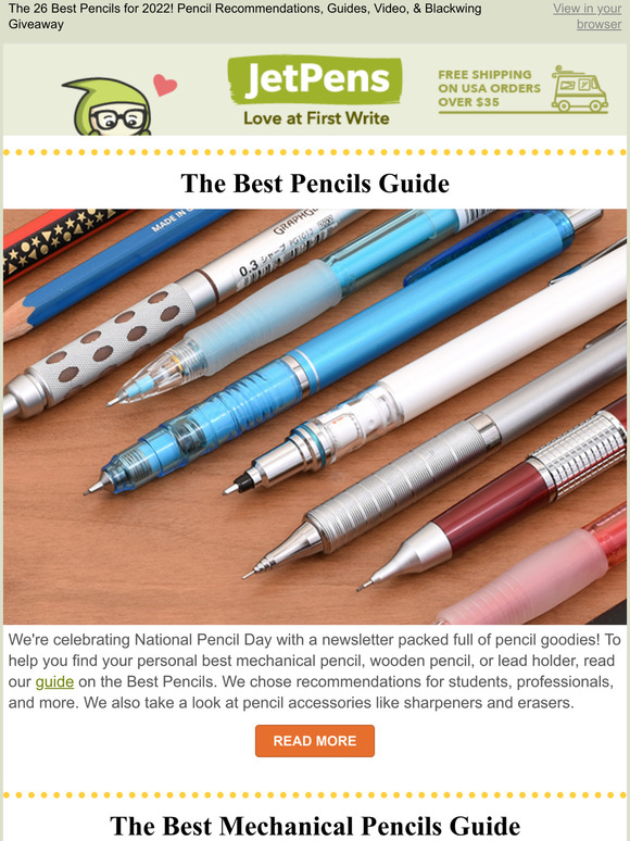 JetPens The 26 Best Pencils for 2022! Pencil Guides