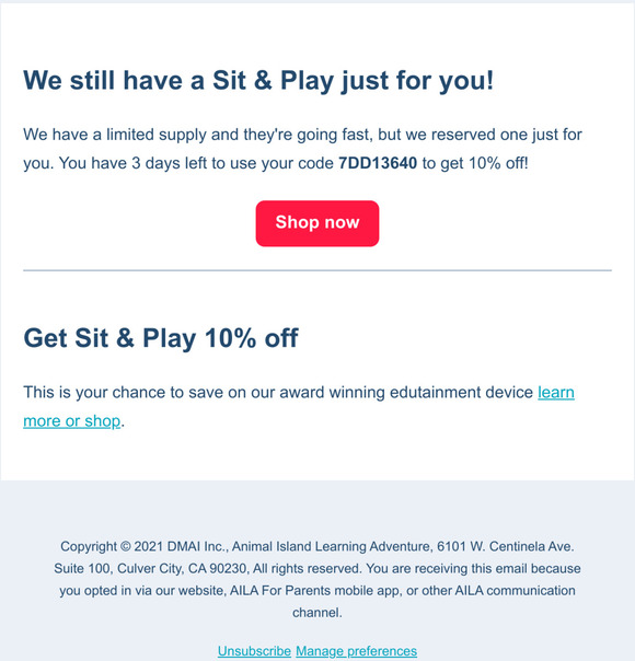  3 days left to claim your discount