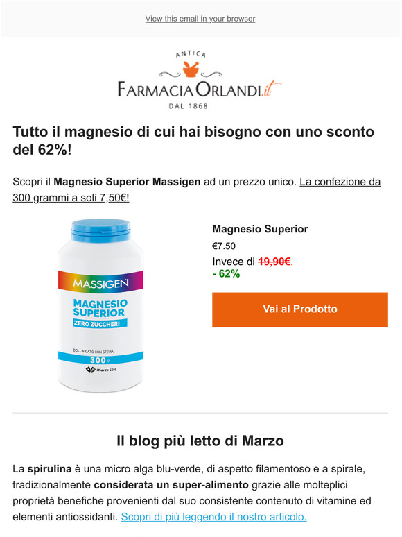 Antica Farmacia Orlandi Gr Di Magnesio A Milled