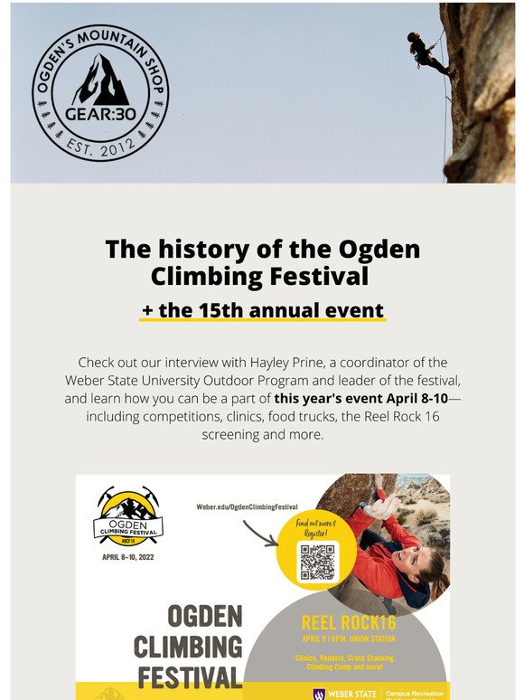 The 15th annual Ogden Climbing Festival