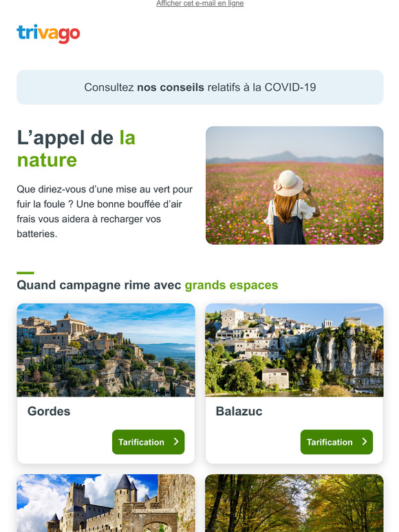 En route pour une escapade en pleine nature