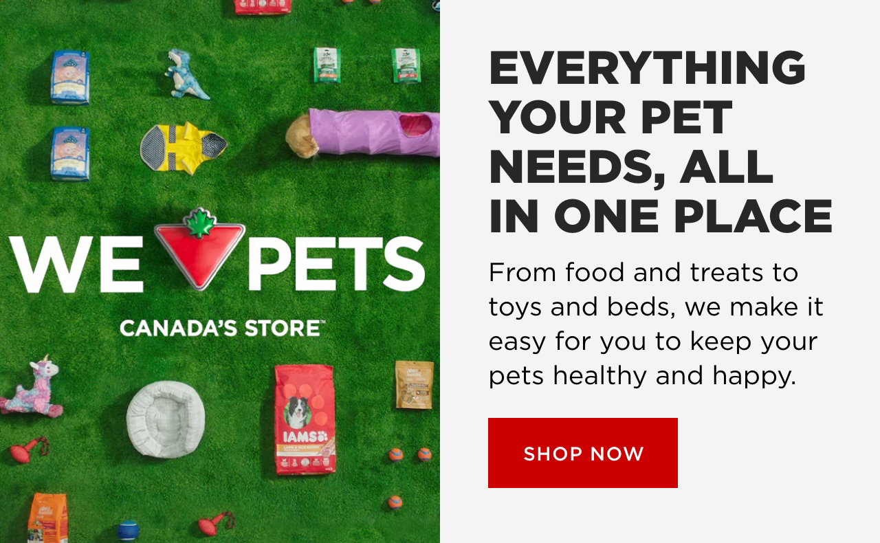 Everything your pet needs, all in one place. From food and treats to toys and beds, we make it easy for you to keep your pets healthy and happy. Shop Now