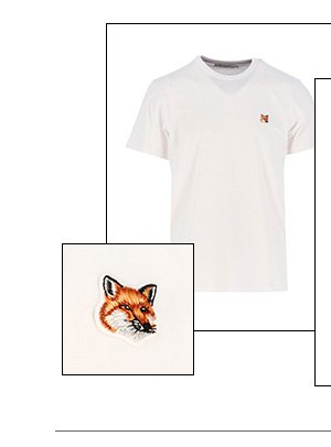 MAISON KITSUNÉ Fox Patch T-Shirt White