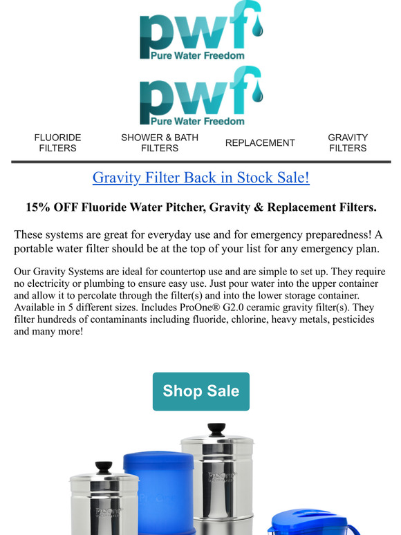 Fluoride Water Pitcher - ProOne