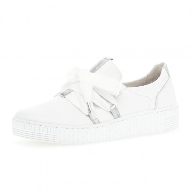 Waltz Lace Up Sport Sneakers in White