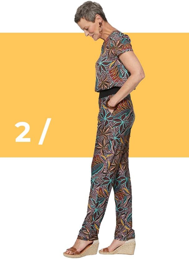 Jumpsuit with stretch knit