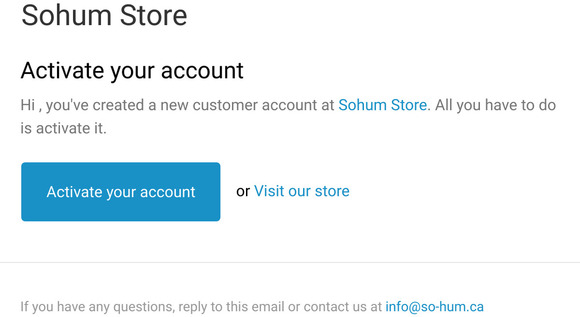 Customer account activation