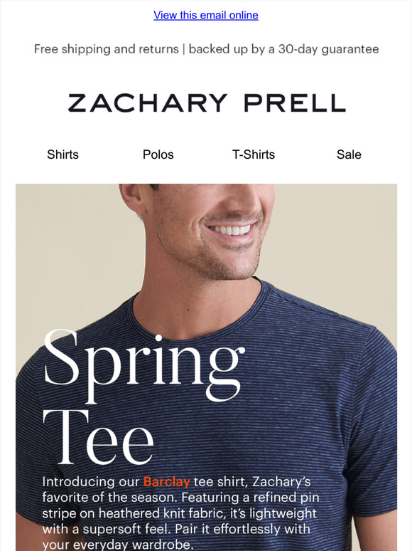 Zachary's Favorite: Introducing Our Barclay Tee Shirt