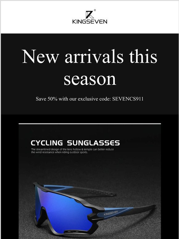 New cycling series glasses arrivials on the early Apirl (KINGSEVEN EYEWEAR)