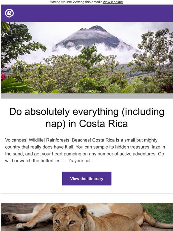 Costa Rica is calling + Kenyas Top 10 animals