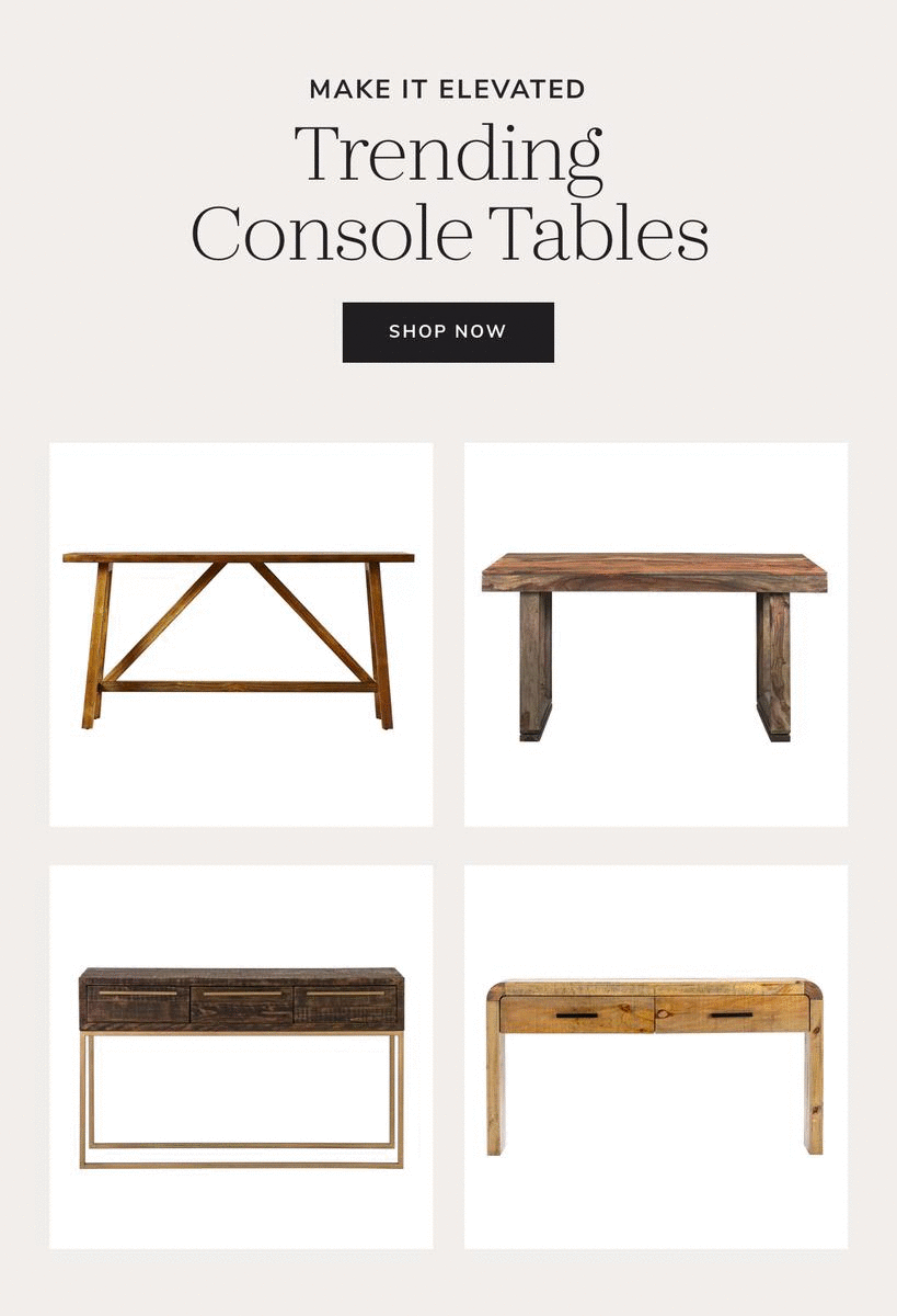 Joss & Main CONSOLE TABLES Make it elevated Milled
