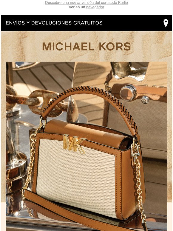 Michael Kors ES: El bolso Karlie se renueva en lona para la primavera |  Milled