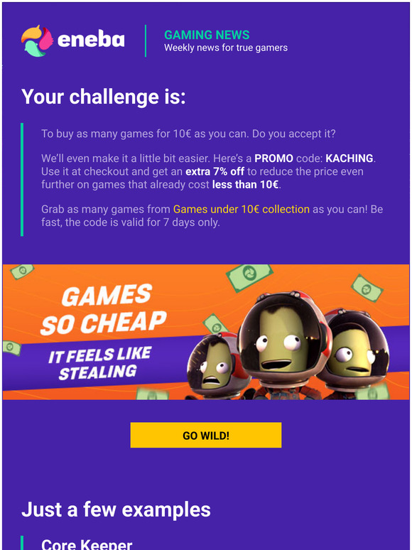 Games under 10?! YES!