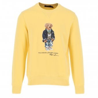 Yellow Heritage Bear Print Sweatshirt