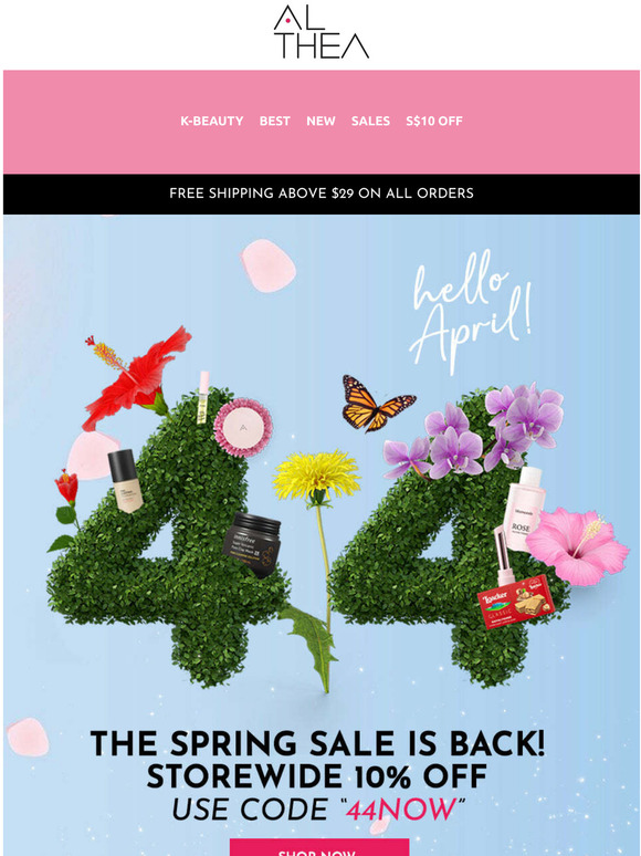 4.4 Spring sale is back!