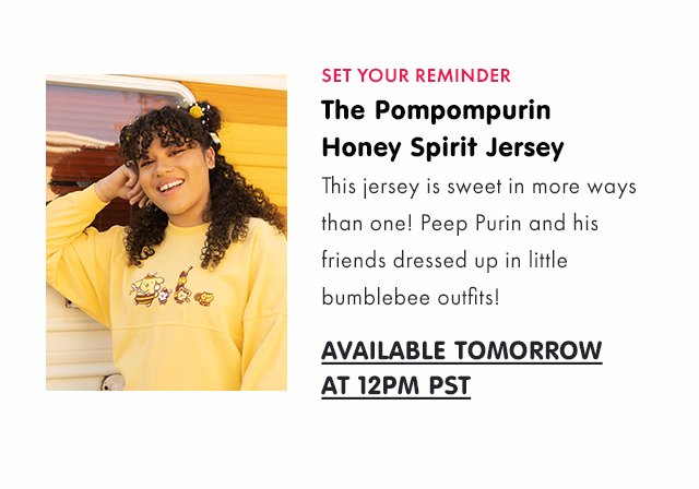 Preheader: SET YOUR REMINDER Title: The Pompompurin Honey Spirit Jersey