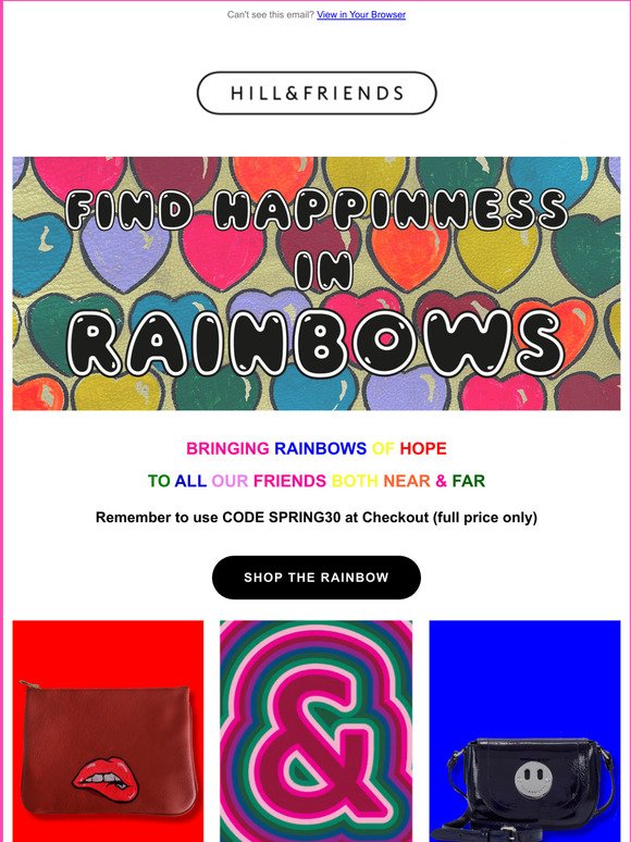 SHARING RAINBOWS & HOPE WITH CODE SPRING30