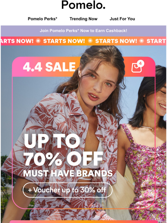 4.4 Sale Starts Now: Up to 70% off