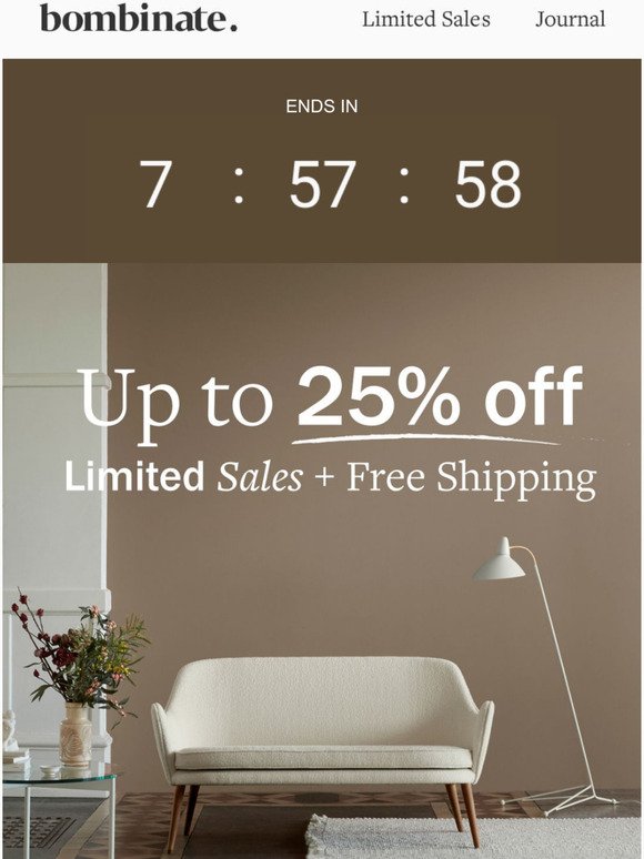 FREE SHIPPING + Up to 25% off