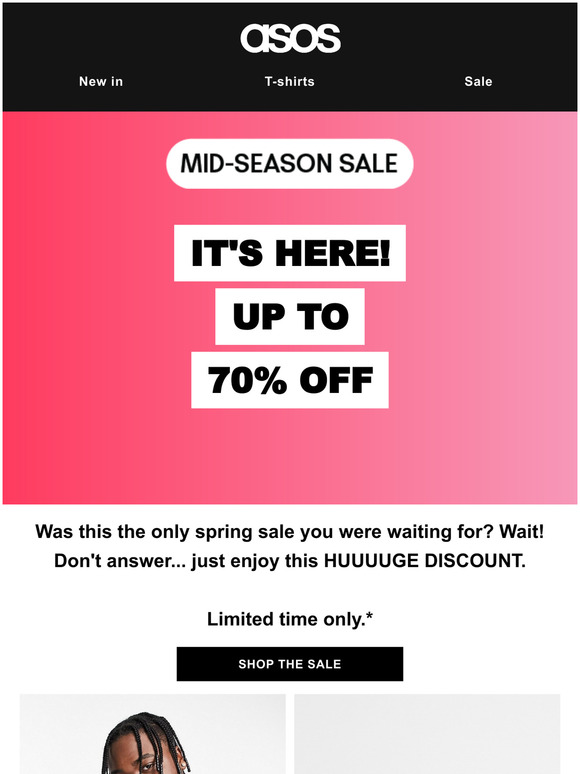 asos 70 percent off