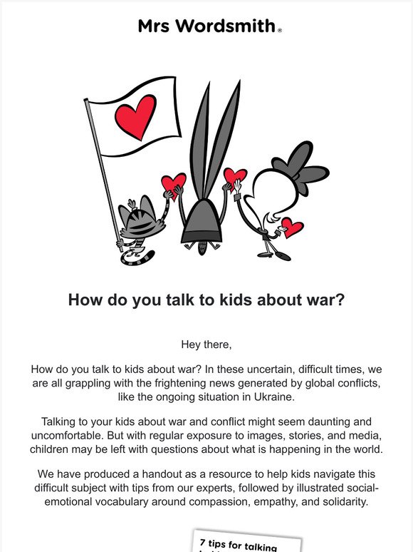 How to talk to kids about war
