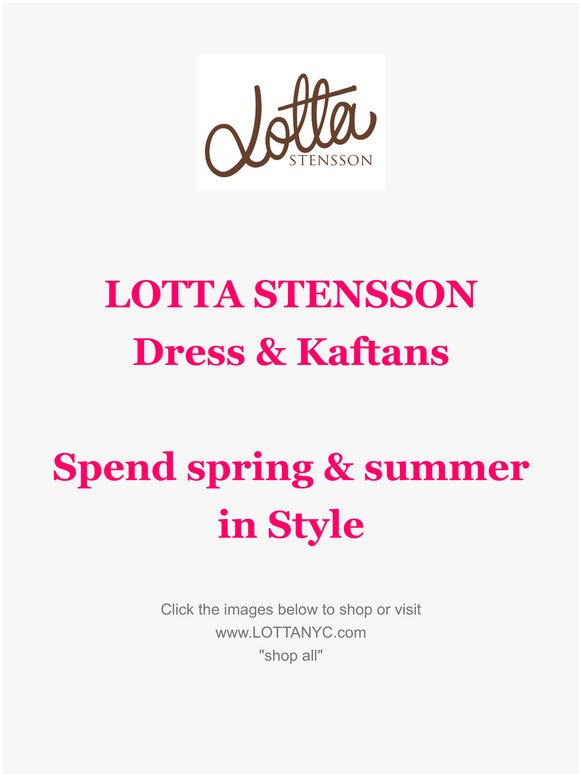 Spring is in the Air - LOTTA STENSSON New Arrivals