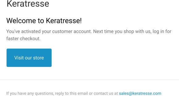 Customer account confirmation