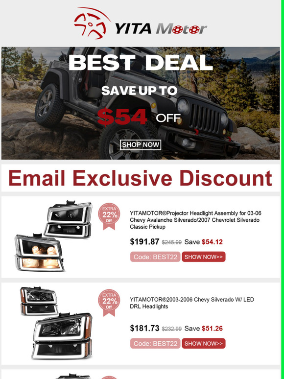 Last chance to save up to $54 off-YITAMOTOR