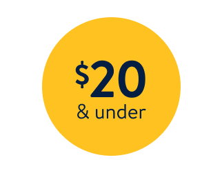 Twenty dollars and under