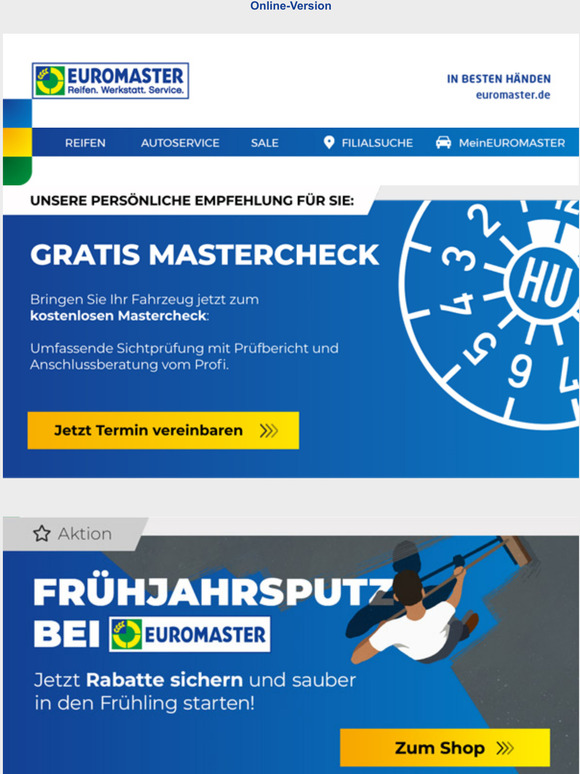  Nur noch bis zum 08. April  Frhjahrsputz bei EUROMASTER