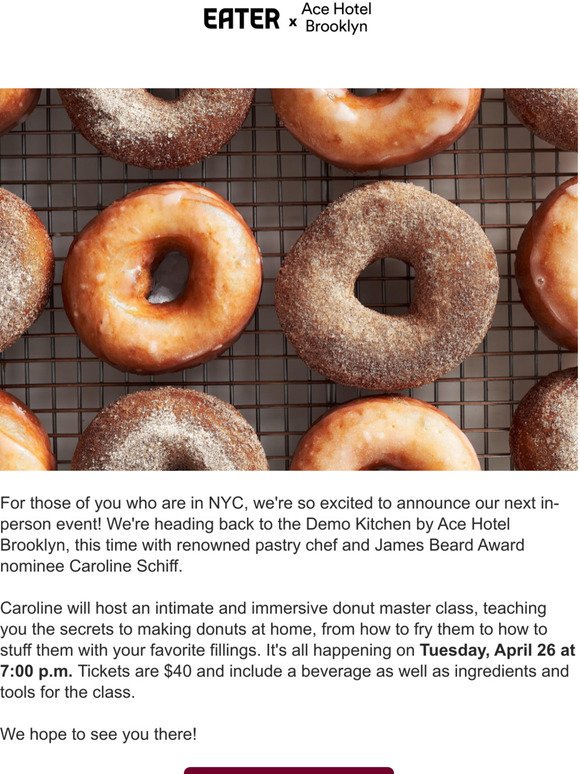 You're invited to an immersive donut master class in Brooklyn