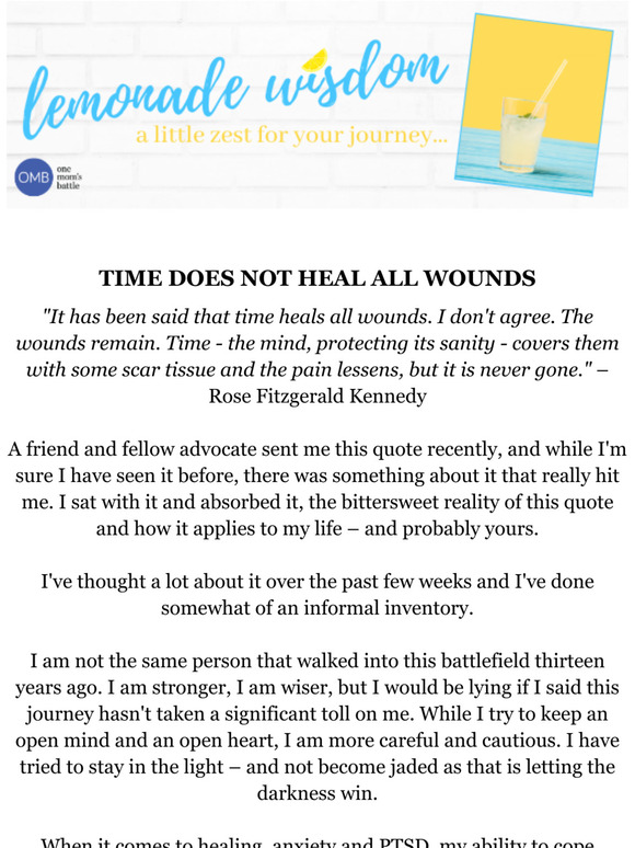 Lemonade Wisdom: Trauma, Healing and Scar Tissue