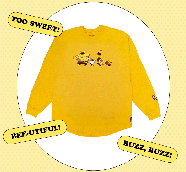 Animated GIF of different angles of the Pompompurin Honey JapanLA Spirit Jersey