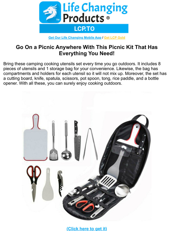 Life Changing Products Holdings LTD Go On a Picnic Anywhere With This Picnic Kit That Has