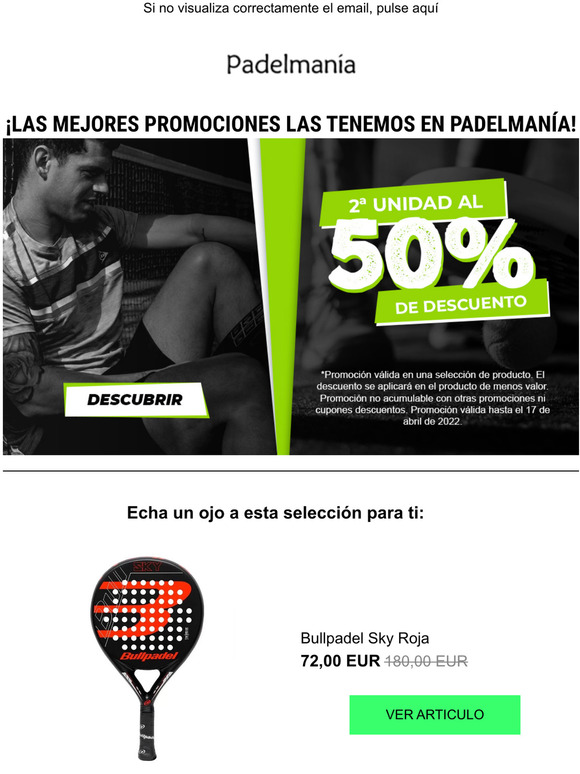 50% de DESCUENTO en 2 ud  Por tiempo limitado!