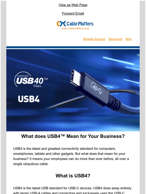 Cable Matters Inc. USB4 and Thunderbolt 4 Explained Milled